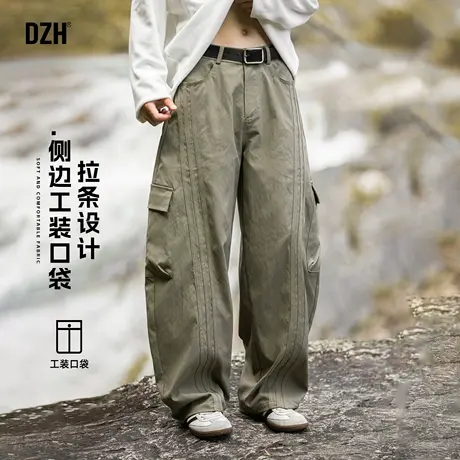 男士户外山系工装裤男秋季登山裤弯刀裤直筒长裤2025新款休闲裤子商品大图
