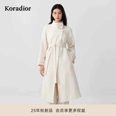 【乔欣同款瑰丽大衣】珂莱蒂尔2025冬季新款绵羊毛双面呢大衣女商品大图