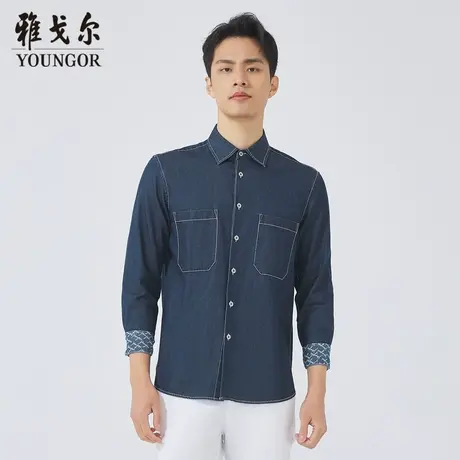 【商场同款】雅戈尔男士长袖衬衫春季新款官方商务休闲衬衫S3485图片