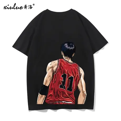 秀洛灌篮高手T恤联名日系动漫周边木花道流川枫篮球短袖男ins衣服商品大图