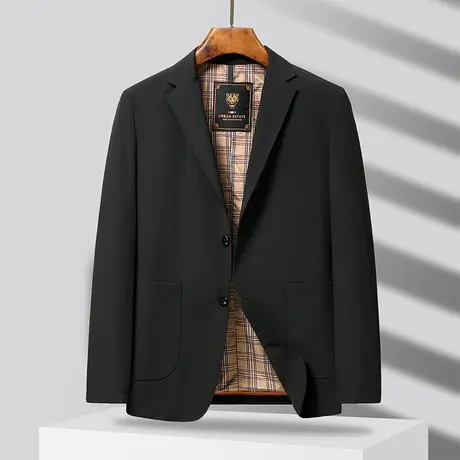 春秋款男士西服上衣修身单件外套商务高档小西装休闲职业装工作服商品大图