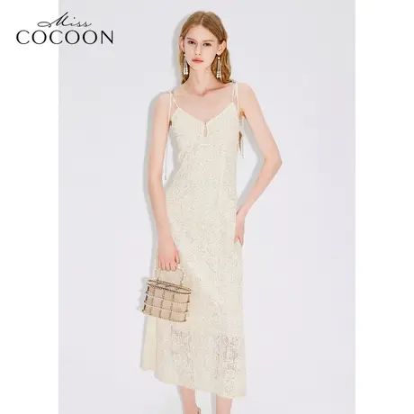 MISSCOCOON【繁花之境】24春新款年会礼服水晶珠吊带连衣裙图片