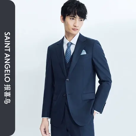 【金羊毛系列】报喜鸟2024春季新款商务休闲男平驳领西服上衣西裤图片