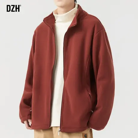 男士双面摇粒绒外套男潮牌美式休闲夹克上衣2024年春季运动茄克衫商品大图