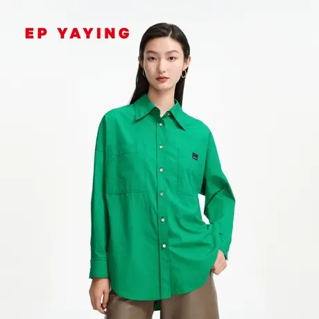 EP YAYING雅莹女装 全棉休闲廓形宽松衬衫外套 商场同款2135A图片