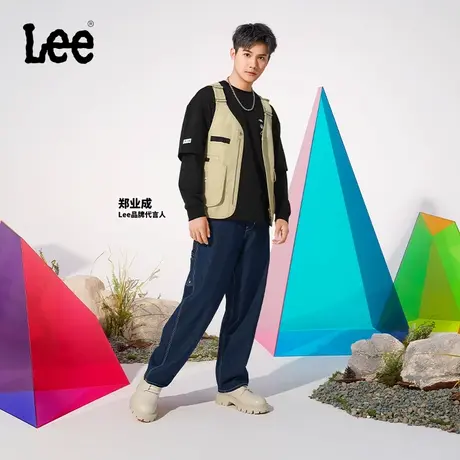 【郑业成同款】Lee23秋冬新品buddy Lee卡其工装马甲背心男女同款图片