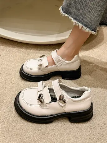 厚底学院风爱心日系jk小皮鞋女2023年秋季新款甜酷配裙子玛丽珍鞋商品大图