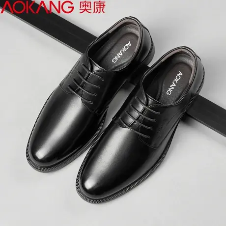 奥康男鞋2024新款男士商务休闲正装内增高皮鞋男英伦真皮增高皮鞋商品大图