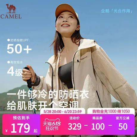 骆驼女装轻薄防晒服2025春夏新款户外通勤宽松透气防紫外线防晒服商品大图