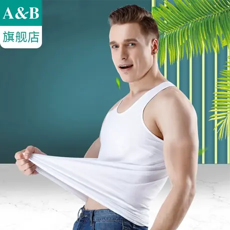 A＆Bab内衣男背心纯棉运动宽松汗布打底全棉老头衫旗舰店官网L615商品大图