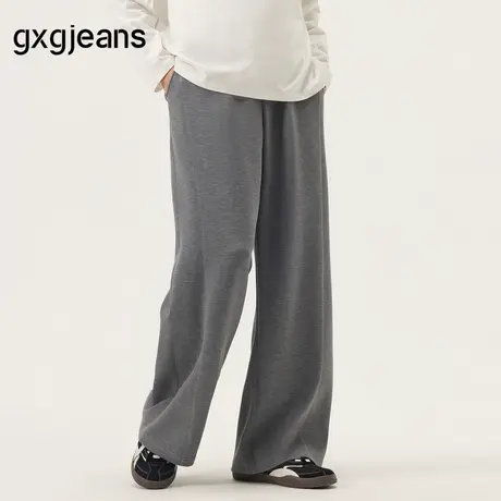 gxg.jeans男装  撞色拼接潮流宽松直筒休闲长裤男士 25年秋新品图片