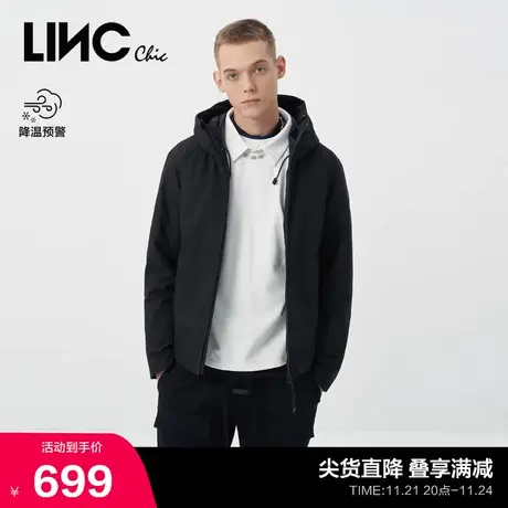 LINCCHIC金羽杰羽绒服男机能感连帽轻暖短款男士羽绒服N22801103图片