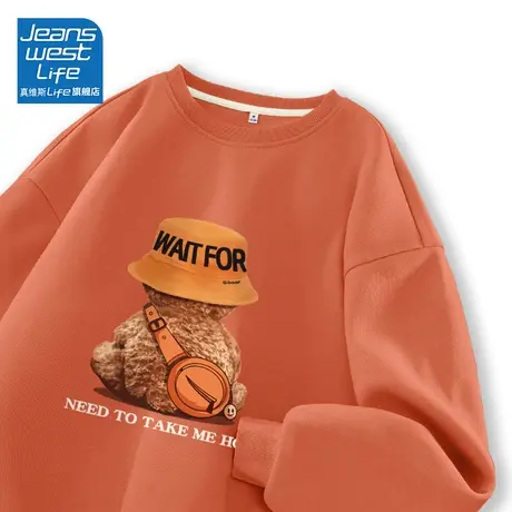 真维斯LIFE卫衣女2023新款爆款小个子美式复古宽松oversize外套潮商品大图