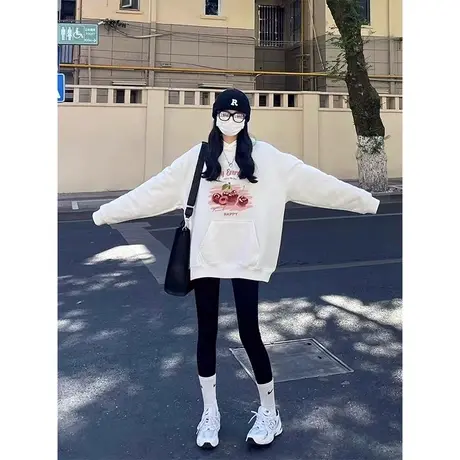 秋冬卫衣女2024新款爆款美式连帽oversize外套高级感超好看上衣服商品大图