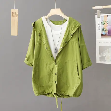 轻薄透气连帽防晒衣女2024夏季新款防晒服户外透气长袖薄外套上衣图片