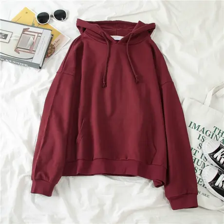 卫衣女春秋薄款潮ins韩版学生闺蜜装宽松大码早春超火cec长袖外套商品大图