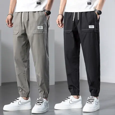 夏季薄款运动休闲裤男士收口小脚束脚卫裤男裤子2024年新款春秋款商品大图