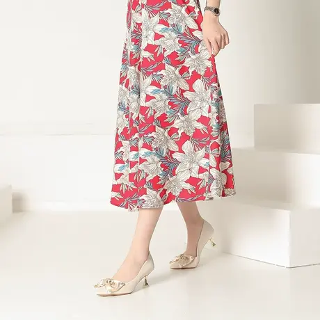 气质浅口珍珠蝴蝶结单鞋2024年春季新款法式尖头宴会高跟鞋女细跟图片