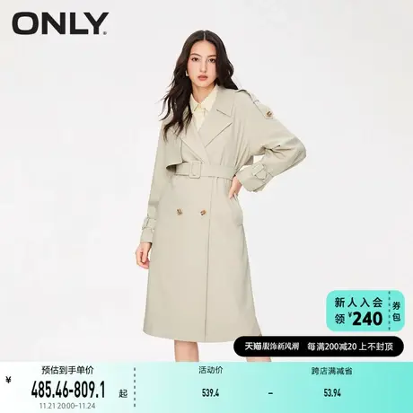 ONLY奥莱秋季新款通勤风时尚气质百搭长款风衣外套女图片