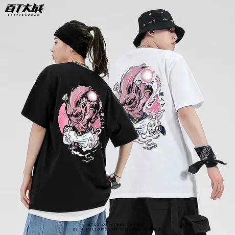 日系动漫卡通印花七龙珠T恤春秋情侣新款纯棉圆领打底衫短袖男女商品大图