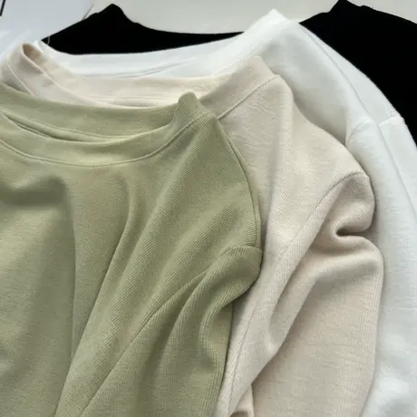 德绒打底衫女内搭春季秋冬圆领长袖t恤宽松小个子显瘦洋气上衣ins商品大图