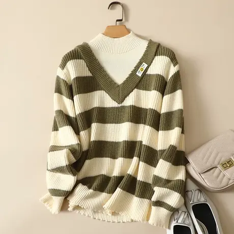 半高领毛衣宽松套头打底衫女春装2023年新款内搭爆款洋气针织衫女图片