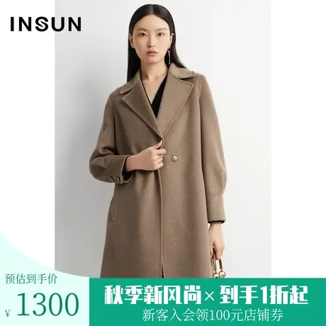 恩裳2022冬季时尚复古感羊毛大衣垂感通勤毛呢外套女图片