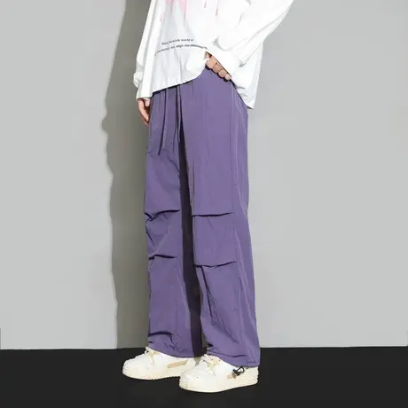 日系潮牌户外露营冲锋裤男工装裤防泼水伞兵裤秋季直筒休闲长裤子商品大图