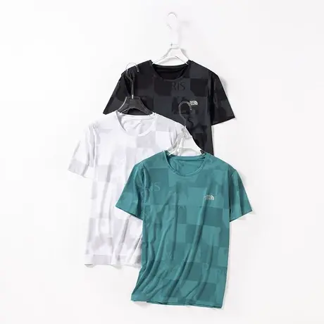 夏季冰丝短袖t恤男款宽松百搭男士圆领百搭半袖冰感薄款印花上衣商品大图