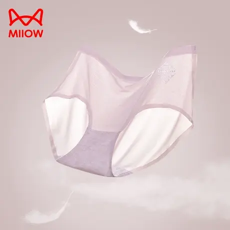 猫人冰丝内裤女士夏季轻薄款中腰女生透气速干少女包臀三角短裤头商品大图