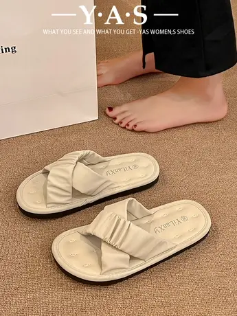 2024年夏季新款网红法式晚风仙女风外出凉拖鞋女夏外穿时尚ins潮图片