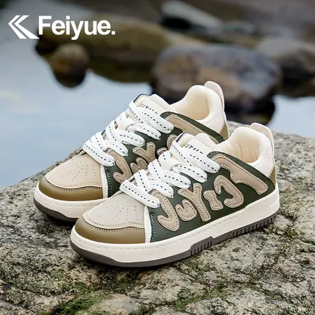 feiyue/飞跃厚底百搭休闲鞋女2024春季复古情侣款透气运动板鞋730商品大图