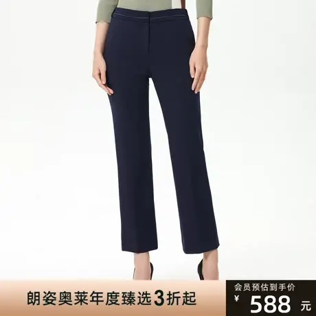 朗姿 法式优雅简约商务通勤风直筒女士西裤商场同款图片