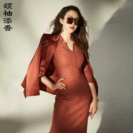 2023秋季新款气质修身小西装时尚正装工装西服总裁职业套装女外套图片