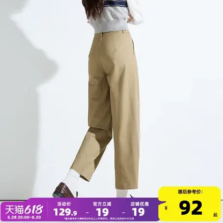 唐狮2025年秋季新款女休闲裤女宽松纱卡拼接哈伦宽松休闲百搭长裤图片