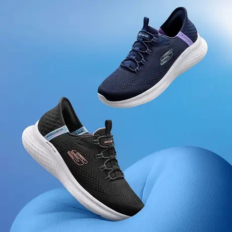 闪穿鞋Skechers斯凯奇slip ins2025夏新款女一脚蹬网面透气健步鞋商品大图