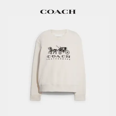 COACH/蔻驰女士EVERGREEN马车图案圆领卫衣图片