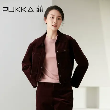 蒲PUKKA 女装棉质外套秋冬装设计感时尚夹克上衣商场同款商品大图
