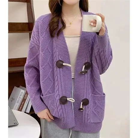 秋季针织开衫外套女2023年秋装新款洋气宽松女上衣春秋百搭外穿潮图片