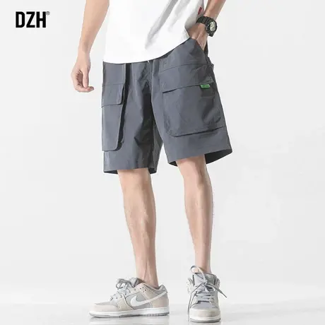 男生灰色工装五分裤男潮牌ins宽松运动裤夏天裤子中裤2023年新款商品大图