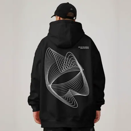 美式做旧复古嘻哈大码卫衣男装纯棉重磅做旧高街外套加绒加厚春秋商品大图