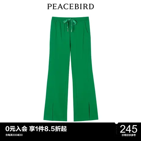 太平鸟女士时尚年新款开叉针织长裤A5GBC2C21图片