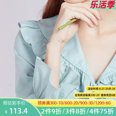 秋水伊人2021新款休闲衬衫女士秋冬上衣百搭时尚Q568图片