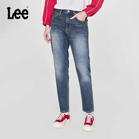 Lee24早春新品413标准高腰小直脚深蓝水洗女牛仔裤休闲显瘦A06418图片
