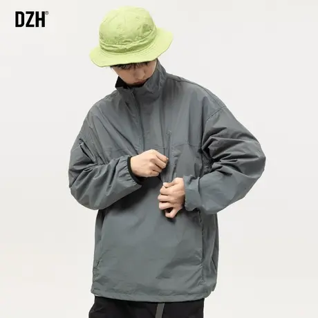 男生半拉链套头夹克外套男春季潮牌2024年新款休闲上衣百搭运动服商品大图