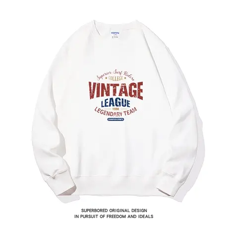 卫衣男春秋季2023新款美式复古套头男生宽松潮牌秋冬休闲上衣外套图片