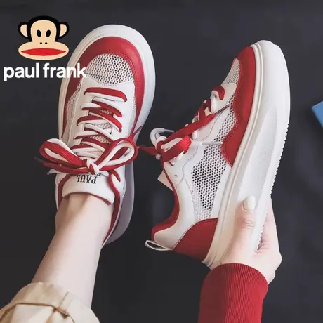 大嘴猴夏季女款网面透气小白鞋2023新款百搭夏款休闲运动跑步板鞋商品大图