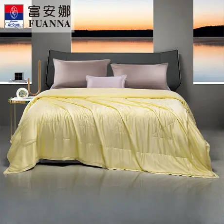【直播】富安娜蚕丝夏凉被进口莱赛尔天丝夏被可水洗空调被 溢彩图片