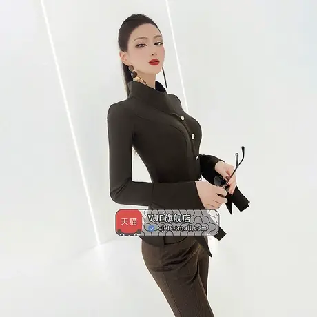 VJE秋季女士小众设计感OL衬衫新款时尚气质别致漂亮上衣商品大图