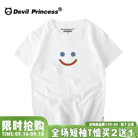 原宿风女装古着感少女简约t恤女宽松纯棉百搭小众洋气学生闺蜜装图片